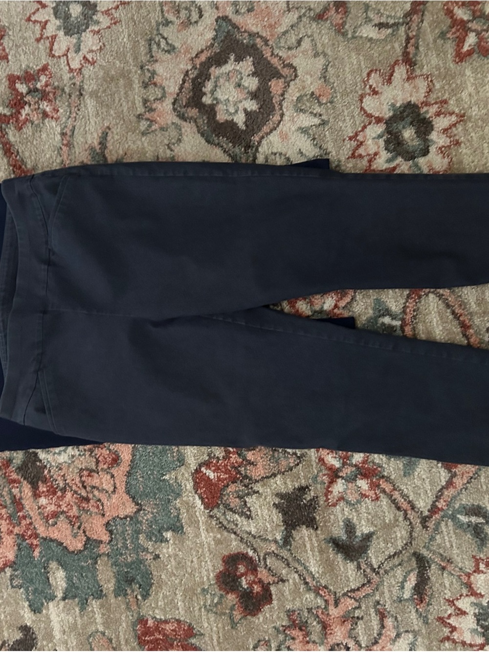 Chicos lot of 2 pair cropped size 2 (12) pants. One denim and one navy knit